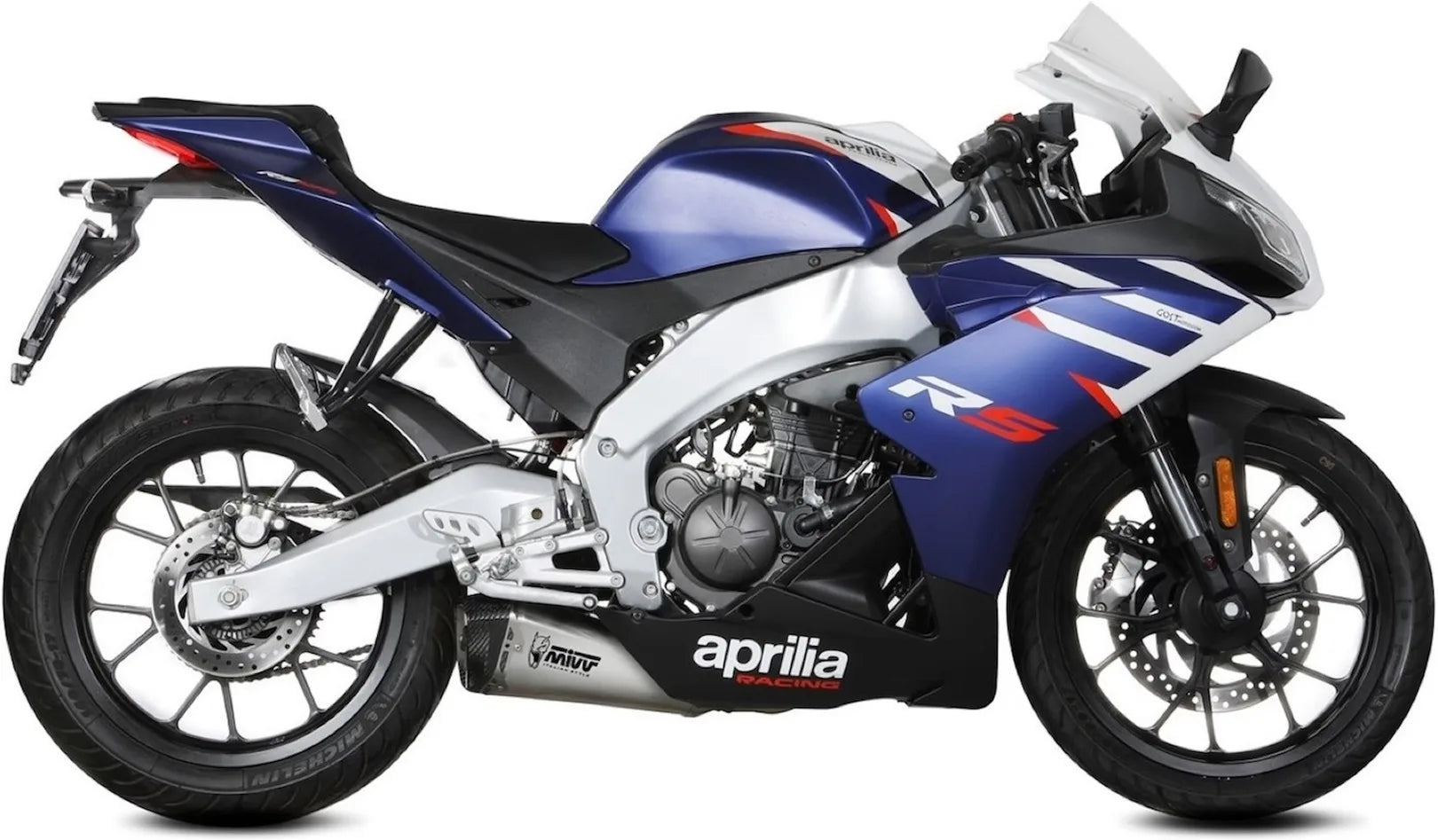 Système D'Échappement Complet Sans Catalyseur Et Homologué Au Niveau Sonore Delta Race Acier Carbon - Mivv Compatible Avec Aprilia Rs 125 (2021-2024)