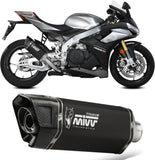 Système D'Échappement Catalytique Avec Homologation Acoustique Sr-1 Titanium Noir - Mivv Compatible Avec Aprilia Rsv4 (2021-2024)