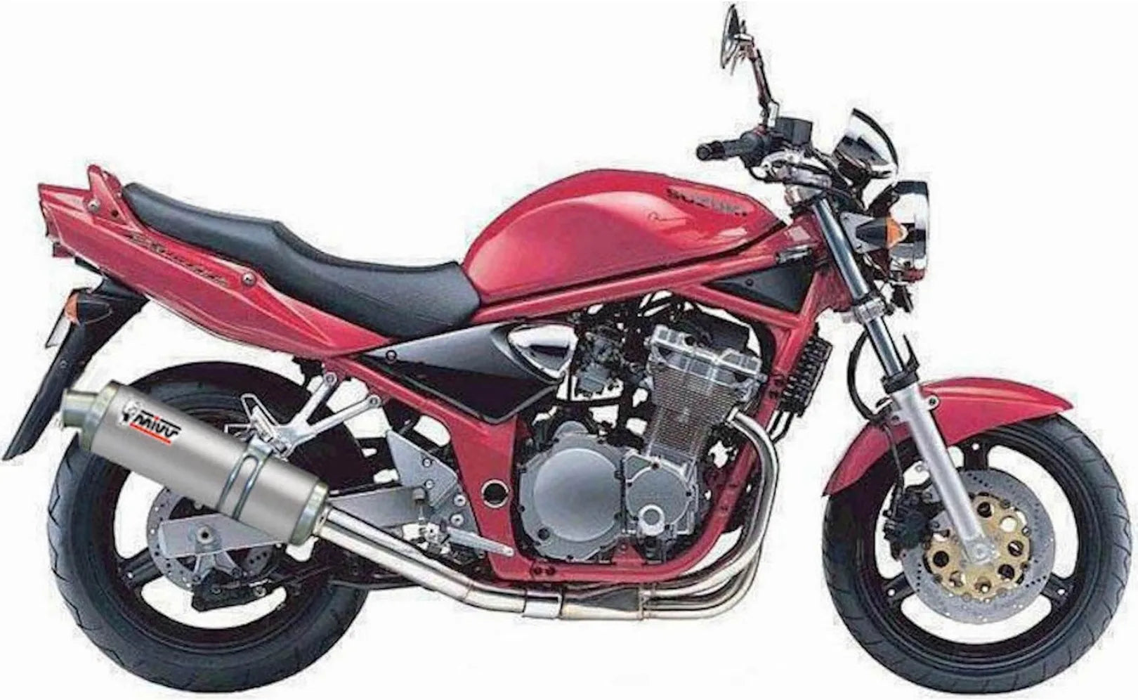 Système D'Échappement Homologué Au Niveau Sonore Oval Acier - Mivv Compatible Avec Suzuki Gsf 600 Bandit (2000-2004)
