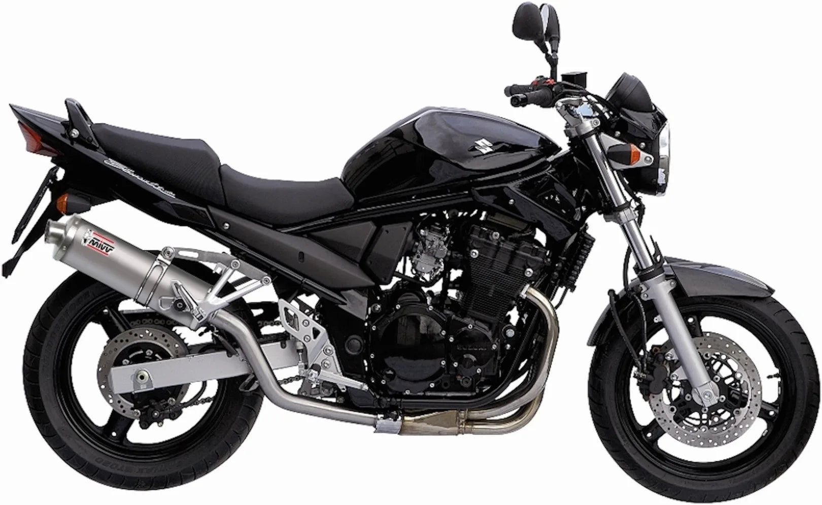 Système D'Échappement Homologué Au Niveau Sonore Oval Acier - Mivv Compatible Avec Suzuki Gsf 650 Bandit (2005-2006)