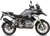 Système D'Échappement Homologué Au Niveau Sonore Speed Edge Acier Noir Carbon - Mivv Compatible Avec Bmw R 1200 Gs (2013-2018)