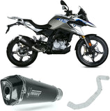 Système D'Échappement Complet Avec Catalyseur Et Homologation Acoustique Delta Race Acier Noir Carbon - Mivv Compatible Avec Bmw G 310 Gs (2017-2024)