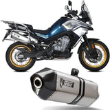 Système D'Échappement Homologué Au Niveau Sonore Speed Edge Acier Carbon - Mivv Compatible Avec Cfmoto 800 Mt (2022-2024)