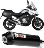 Système D'Échappement Non Catalysé Et Homologué Au Niveau Sonore Oval Acier Noir Carbon - Mivv Compatible Avec Cfmoto 650 Mt (2021-2024)