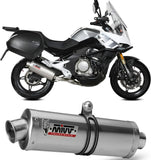 Système D'Échappement Catalytique Avec Homologation Acoustique Oval Acier - Mivv Compatible Avec Cfmoto 650 Mt (2021-2024)