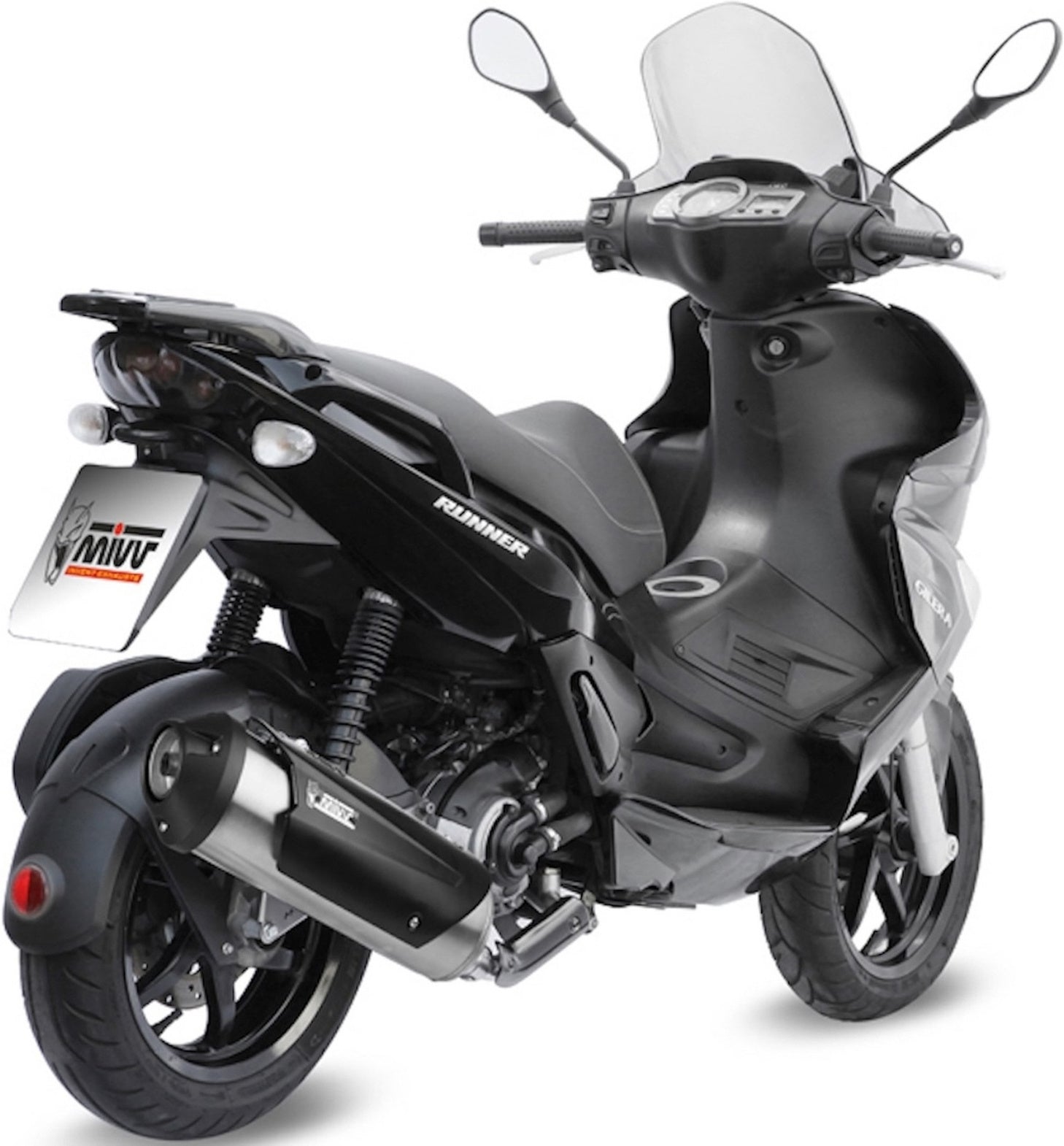 Complete Non-Catalytic Exhaust System With Sound Certification Urban Stainless Steel - Mivv Compatible With Gilera Runner 200 (2008-2012)