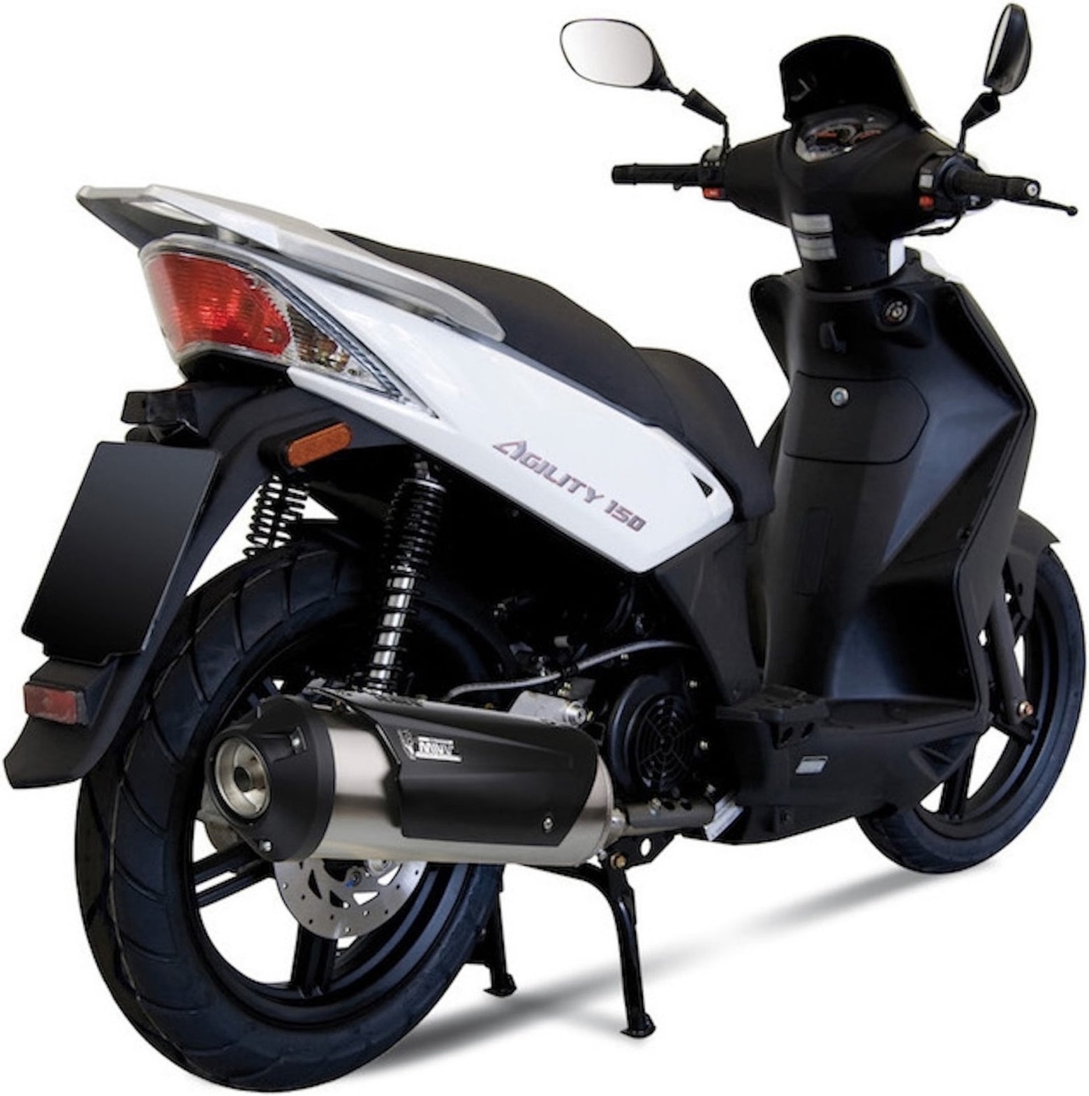 Complete Catalytic Exhaust System With Sound Certification Urban Stainless Steel - Mivv Compatible With Kymco Agility 125 (2008-2012)