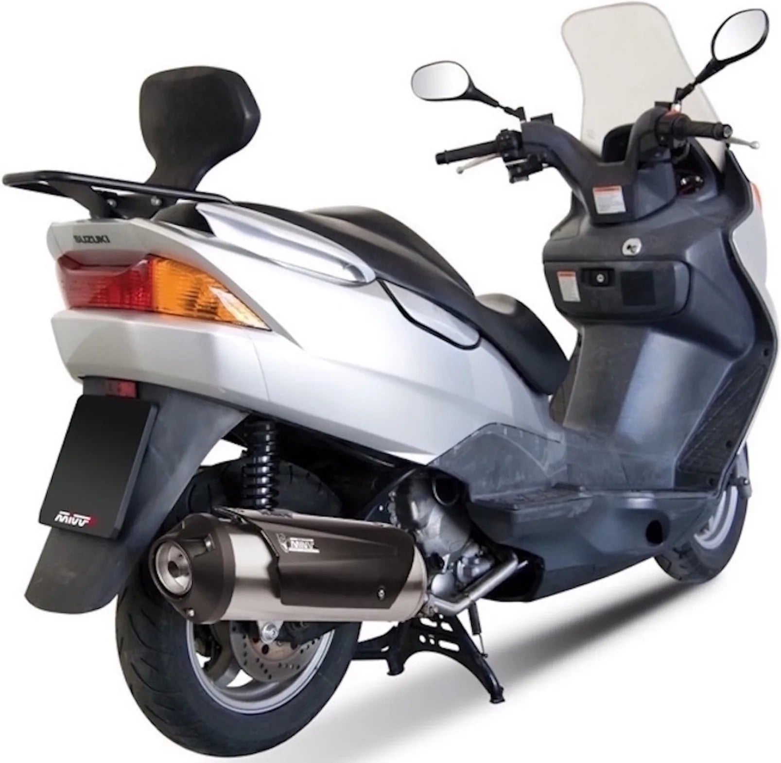 Système D'Échappement Complet Sans Catalyseur Et Homologué Au Niveau Sonore Urban Acier - Mivv Compatible Avec Suzuki Uh 150 Burgman (2002-2006)