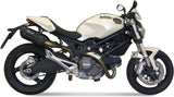 Double Sortie D'Échappement Non Catalysée Avec Homologation Acoustique Suono Acier Noir Carbon - Mivv Compatible Avec Ducati Monster 696 (2008-2014)