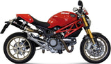 Dual Non-Catalytic Exhaust System With Sound Certification Gp Steel Black - Mivv Compatible With Ducati Monster 1100 (2008-2010)