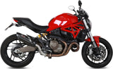 Système D'Échappement Catalytique Avec Homologation Acoustique Suono Acier Noir Carbon - Mivv Compatible Avec Ducati Monster 821 (2014-2017)