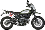 Système D'Échappement Catalytique Avec Homologation Acoustique Delta Race Acier Noir Carbon - Mivv Compatible Avec Ducati Scrambler 800 (2015-2020)