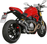 Système D'Échappement Catalytique Avec Homologation Acoustique Gppro Acier Noir - Mivv Compatible Avec Ducati Monster 821 (2018-2020)
