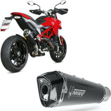 Système D'Échappement Catalytique Avec Homologation Acoustique Delta Race Acier Noir Carbon - Mivv Compatible Avec Ducati Hypermotard 939 (2016-2018)
