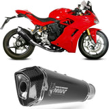 Système D'Échappement Non Catalysé Et Homologué Au Niveau Sonore Delta Race Acier Noir Carbon - Mivv Compatible Avec Ducati Supersport 939 - S (2017-2020)