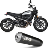 Système D'Échappement Catalytique Avec Homologation Acoustique X-M1 Acier Noir - Mivv Compatible Avec Ducati Scrambler 800 Icon (2021-2022)