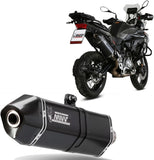 Système D'Échappement Homologué Au Niveau Sonore Speed Edge Acier Noir Carbon - Mivv Compatible Avec Benelli Trk 502 X (2018-2024)