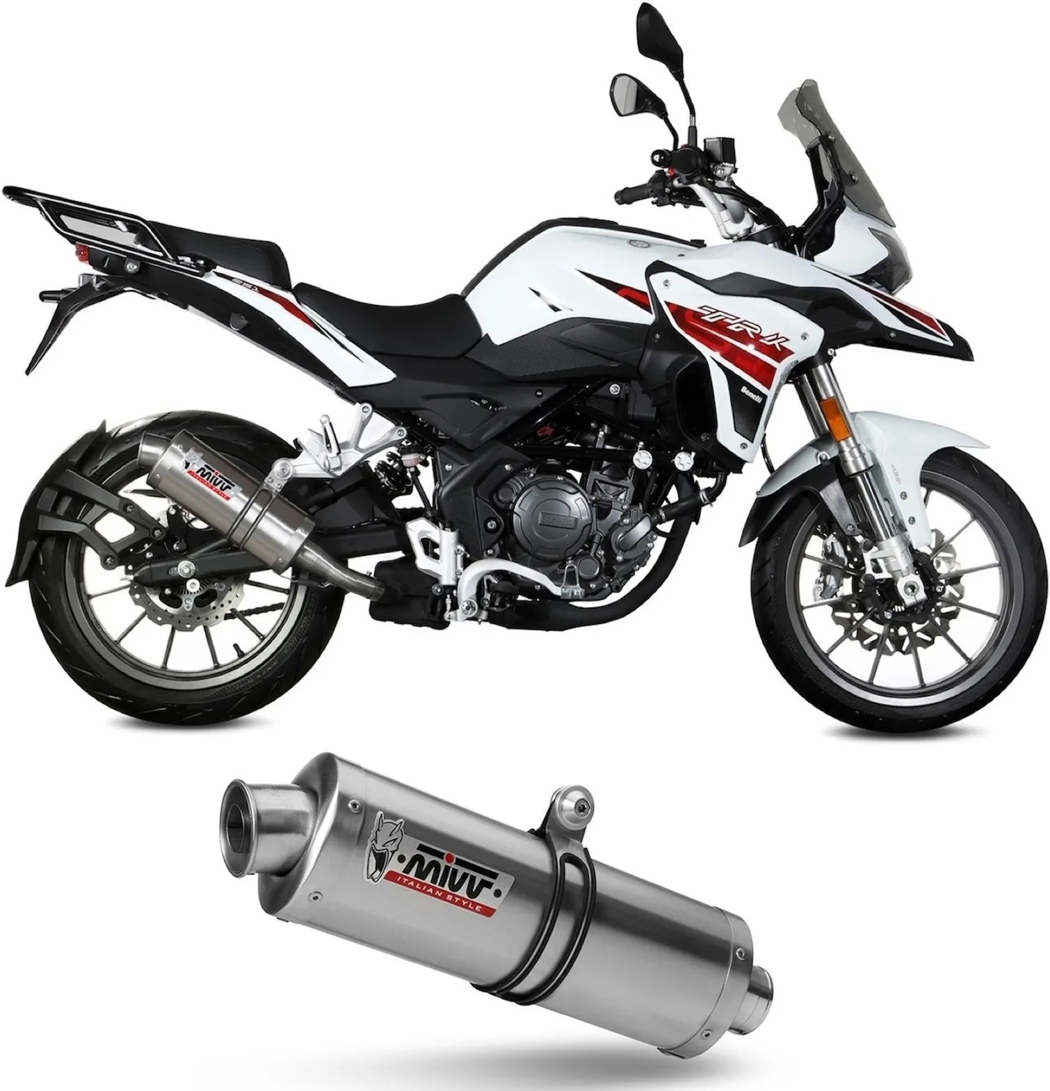 Système D'Échappement Homologué Au Niveau Sonore Oval Acier - Mivv Compatible Avec Benelli Trk 251 (2019-2024)