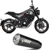 Système D'Échappement Complet Avec Catalyseur Et Homologation Acoustique X-M1 Acier Noir - Mivv Compatible Avec Benelli Leoncino 125 (2022-2024)