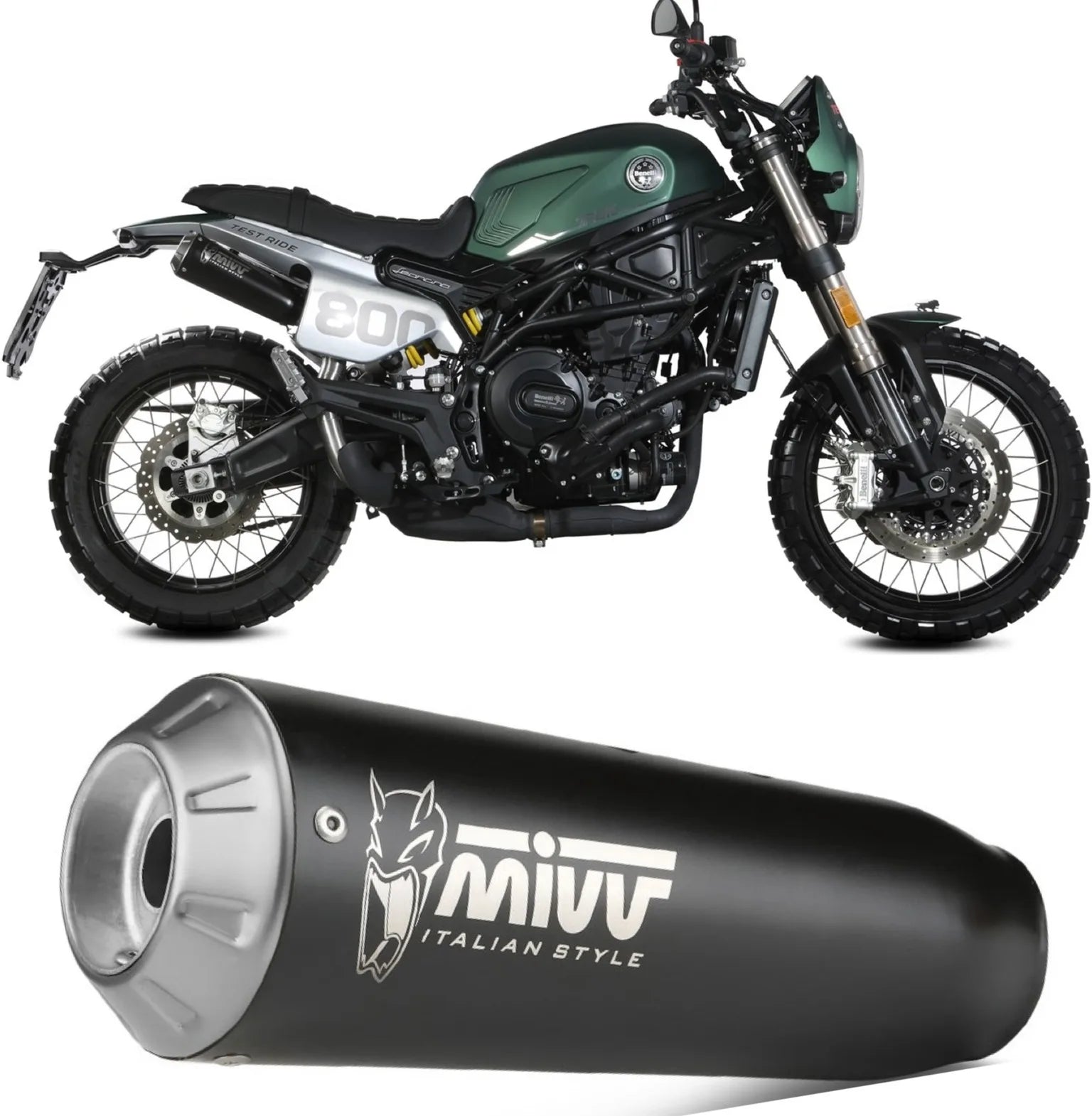 Système D'Échappement Homologué Au Niveau Sonore X-M1 Acier Noir - Mivv Compatible Avec Benelli Leoncino 800 Trail (2022-2024)