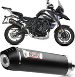 Système D'Échappement Homologué Au Niveau Sonore Oval Carbon Carbon - Mivv Compatible Avec Benelli Trk 702 - X (2023-2024)