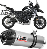 Système D'Échappement Homologué Au Niveau Sonore Oval Acier Carbon - Mivv Compatible Avec Benelli Trk 702 - X (2023-2024)