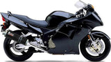 Double Sortie D'Échappement Non Catalysée Avec Homologation Acoustique Oval Carbon - Mivv Compatible Avec Honda Cbr 1100 Xx (1997-2006)