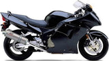 Double Sortie D'Échappement Non Catalysée Avec Homologation Acoustique Oval Titanium - Mivv Compatible Avec Honda Cbr 1100 Xx (1997-2006)