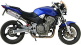 Dual Non-Catalytic Exhaust System With Sound Certification Oval Stainless Steel - Mivv Compatible With Honda Hornet 900 (2002-2006)