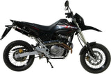 Double Sortie D'Échappement Homologuée Au Niveau Sonore Gp Acier Noir - Mivv Compatible Avec Honda Fmx 650 (2005-2006)
