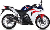 Système D'Échappement Catalytique Avec Homologation Acoustique Gp Acier Noir - Mivv Compatible Avec Honda Cbr 250 R (2011-2014)