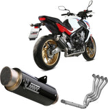 Système D'Échappement Complet Avec Catalyseur Et Homologation Acoustique Gppro Carbon - Mivv Compatible Avec Honda Cb 650 F (2014-2018)