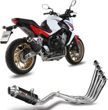 Système D'Échappement Complet Avec Catalyseur Et Homologation Acoustique Gp Carbon - Mivv Compatible Avec Honda Cb 650 F (2014-2018)