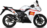 Système D'Échappement Complet Avec Catalyseur Et Homologation Acoustique Oval Carbon Carbon - Mivv Compatible Avec Honda Cbr 125 R (2011-2016)