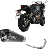Système D'Échappement Complet Sans Catalyseur Et Homologué Au Niveau Sonore Delta Race Acier Noir Carbon - Mivv Compatible Avec Honda Cbr 650 R (2019-2023)