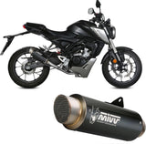 Système D'Échappement Complet Avec Catalyseur Et Homologation Acoustique Gppro Acier Noir - Mivv Compatible Avec Honda Cb 125 R (2018-2020)