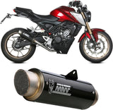 Système D'Échappement Complet Avec Catalyseur Et Homologation Acoustique Gppro Carbon - Mivv Compatible Avec Honda Cb 125 R (2021-2024)