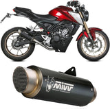 Système D'Échappement Complet Avec Catalyseur Et Homologation Acoustique Gppro Acier Noir - Mivv Compatible Avec Honda Cb 125 R (2021-2024)