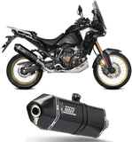 Système D'Échappement Homologué Au Niveau Sonore Speed Edge Acier Noir Carbon - Mivv Compatible Avec Honda Crf 1100 L Africa Twin (2020-2023)