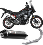 Système D'Échappement Complet Sans Catalyseur Et Homologué Au Niveau Sonore Oval Carbon Carbon - Mivv Compatible Avec Honda Cb 500 X (2021-2024)
