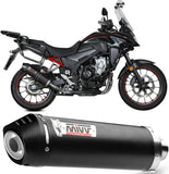 Système D'Échappement Homologué Au Niveau Sonore Oval Carbon Carbon - Mivv Compatible Avec Honda Cb 500 X (2021-2024)