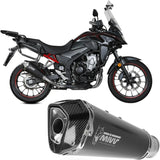 Système D'Échappement Homologué Au Niveau Sonore Delta Race Acier Noir Carbon - Mivv Compatible Avec Honda Cb 500 X (2021-2024)