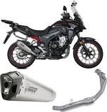 Système D'Échappement Complet Sans Catalyseur Et Homologué Au Niveau Sonore Delta Race Acier Carbon - Mivv Compatible Avec Honda Cb 500 X (2021-2024)