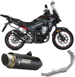 Système D'Échappement Complet Sans Catalyseur Et Homologué Au Niveau Sonore Gppro Acier Noir - Mivv Compatible Avec Honda Cb 500 X (2021-2024)