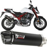 Système D'Échappement Homologué Au Niveau Sonore Oval Carbon Carbon - Mivv Compatible Avec Honda Cb 750 Hornet (2023-2024)
