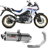 Système D'Échappement Complet Sans Catalyseur Et Homologué Au Niveau Sonore Oval Acier - Mivv Compatible Avec Honda Xl 750 Transalp (2023-2024)