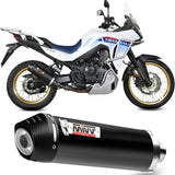 Système D'Échappement Homologué Au Niveau Sonore Oval Acier Noir Carbon - Mivv Compatible Avec Honda Xl 750 Transalp (2023-2024)