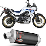 Système D'Échappement Homologué Au Niveau Sonore Dakar Acier Noir - Mivv Compatible Avec Honda Xl 750 Transalp (2023-2024)