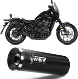 Système D'Échappement Homologué Au Niveau Sonore Hr-1 Acier Noir - Mivv Compatible Avec Honda Cmx 1100 Rebel (2022-2024)