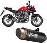 Système D'Échappement Homologué Au Niveau Sonore Gppro Acier Noir - Mivv Compatible Avec Honda Cb 500 Hornet (2024)